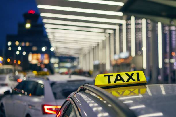 istock Lighting taxi sign 1133361262
