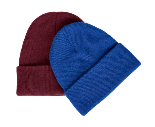 Knitted wool hat, head accessory clothing, isolated