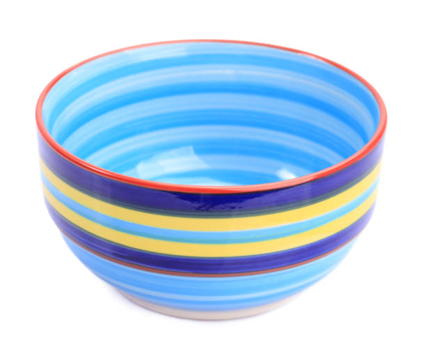 Colorful ceramic bowl  on a white background