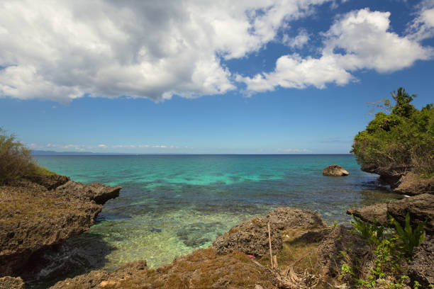 istock exotic rocky beach with blue and turquoise water, crystal clear water 1133367630