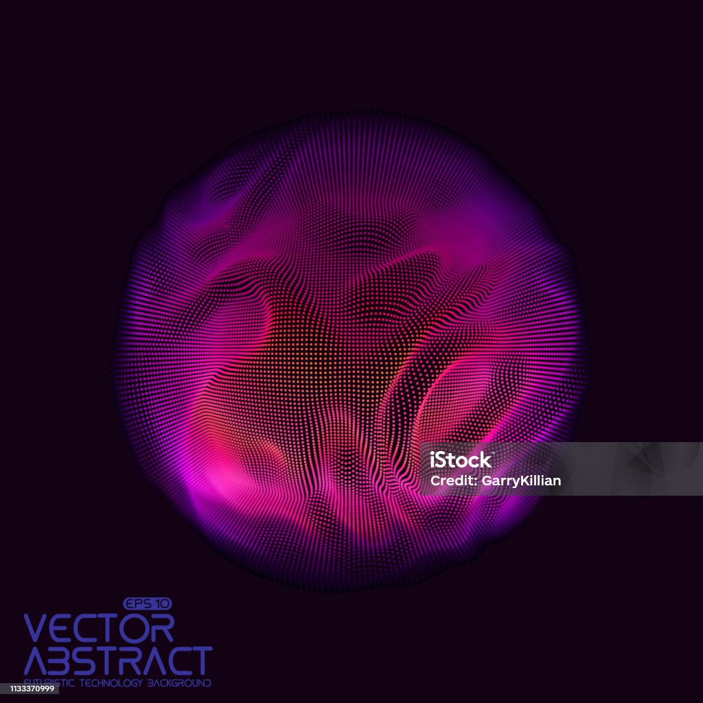 Vector abstract sphere of particles, points array. Futuristic vector illustration. Technology digital splash or explosion of data points. Spherical waveform. Cyber UI or HUD element. Vector abstract sphere of particles, points array. Futuristic vector illustration. Technology digital splash or explosion of data points. Spherical waveform. Cyber UI or HUD element Abstract stock vector