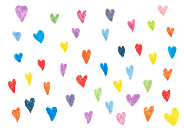 istock set of colorful heart shape watercolor illustration 1133372323