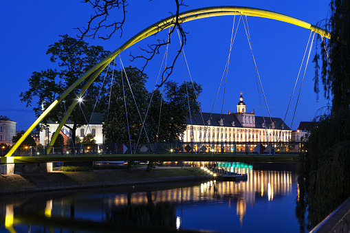 Wrocław University in the night