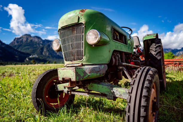 Old tractor in the Alpine meadows