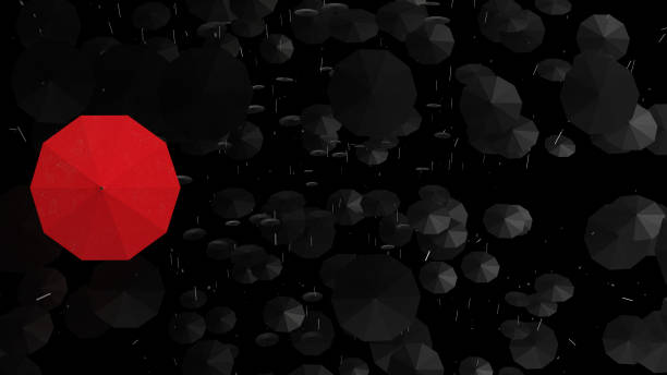 istock umbrellas stand out from the crowd like a different leader or concept 1133378158