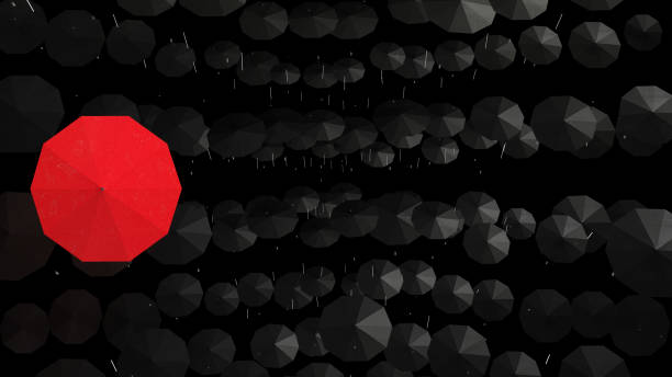 istock umbrellas stand out from the crowd like a different leader or concept 1133378207