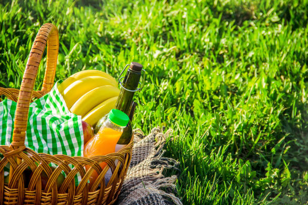istock Plaid for a picnic on the grass. Selective focus. 1133382918