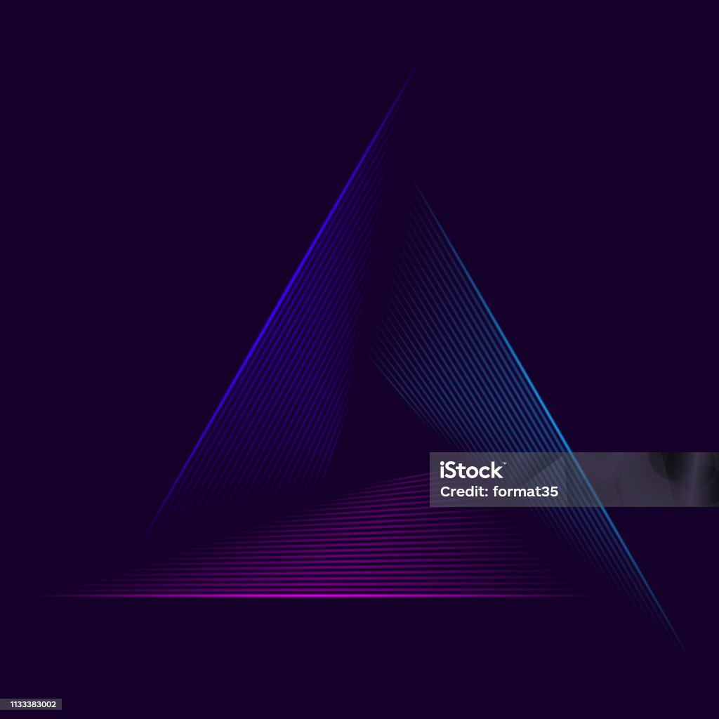 Neon Color Triangle Abstract Neon Triangle Stock Illustration - Download Image Now ...