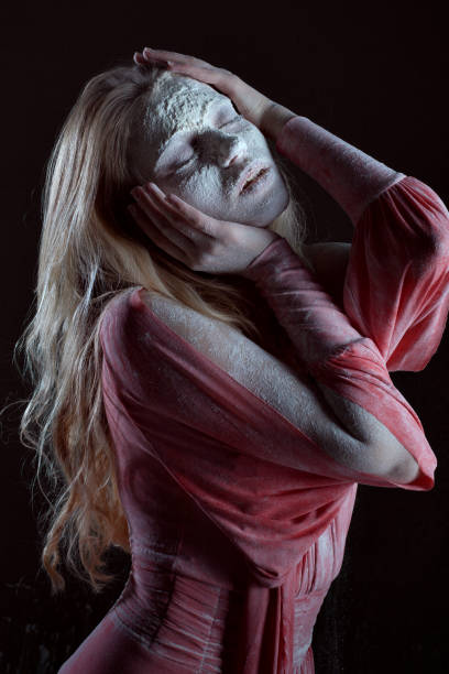 istock Young beautiful woman in flour. 1133383762
