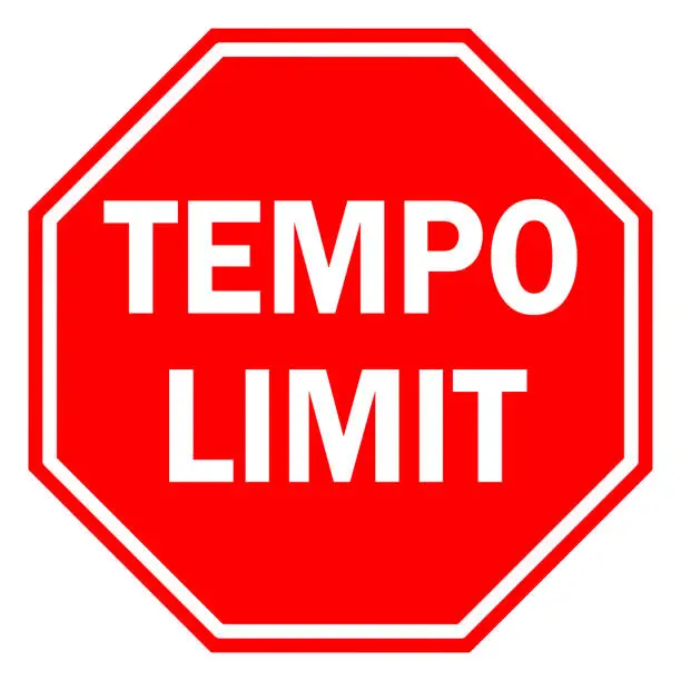 Vector illustration of Tempo limit sign