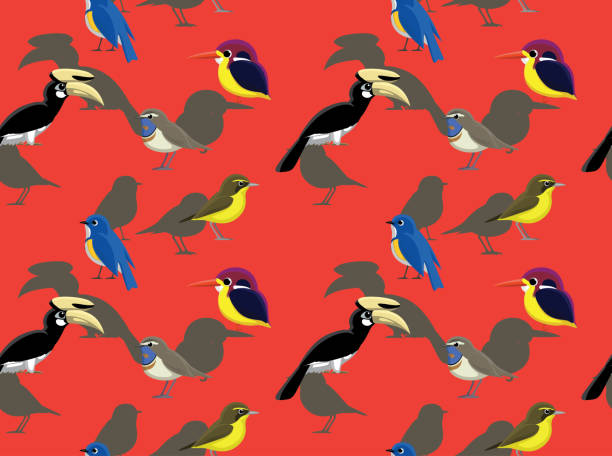 Random Asian Birds Wallpaper 6 Animal Wallpaper EPS10 File Format bluethroat stock illustrations