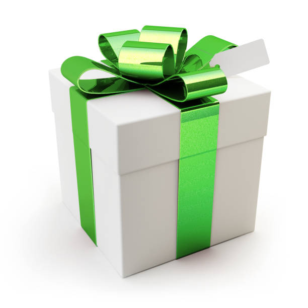 istock Gift box with green ribbon 1133386003