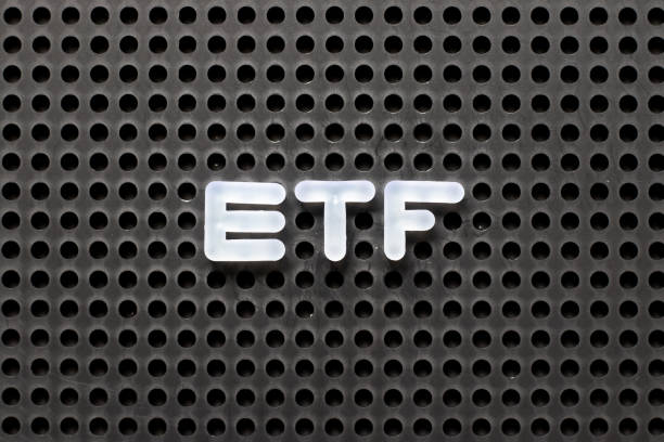 istock Black color pegboard with white letter in word ETF (abbreviation of Exchange Traded Fund) 1133386939