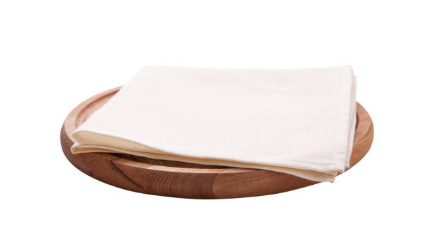 istock Pizza board, with napkin isolated. Top view mockup 1133388930