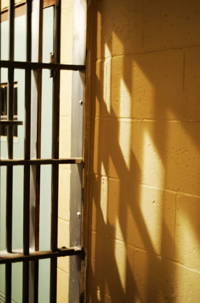 istock A jail cell door with it's shadow cast 1133389026