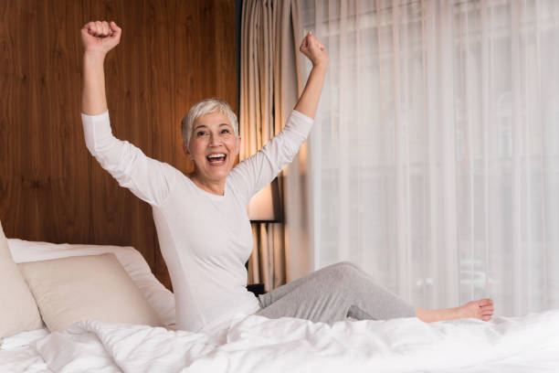 istock Mature woman getting ready for sleep 1133389639