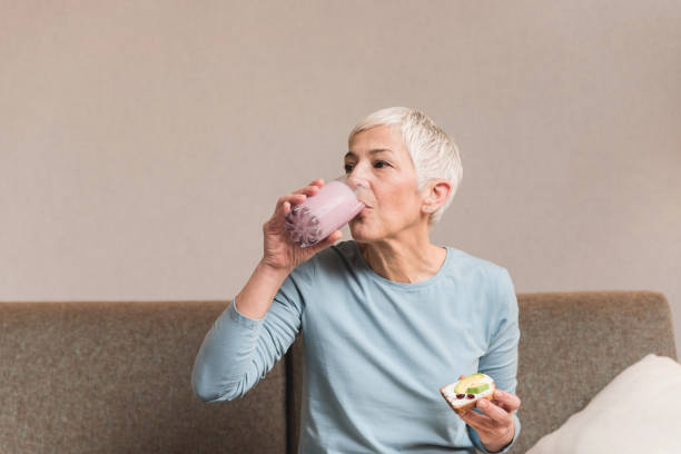 istock Woman having a healthy meal 1133389688