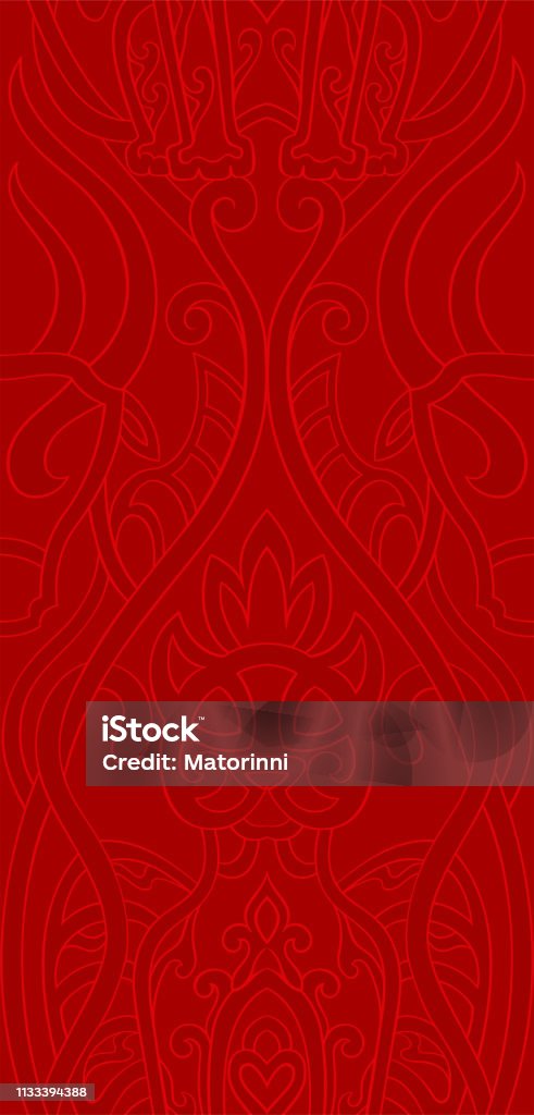 Red Patterned Vector Red Vector Pattern Stock Illustration - Download Image Now - Abstract ...