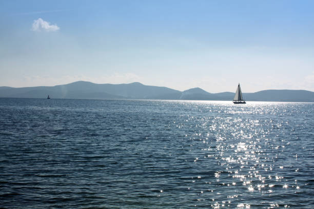 istock White sailboat in Adriatic Sea. 1133397951