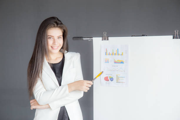 istock Businesswoman report chart 1133399576