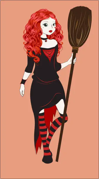 Vector illustration of witch