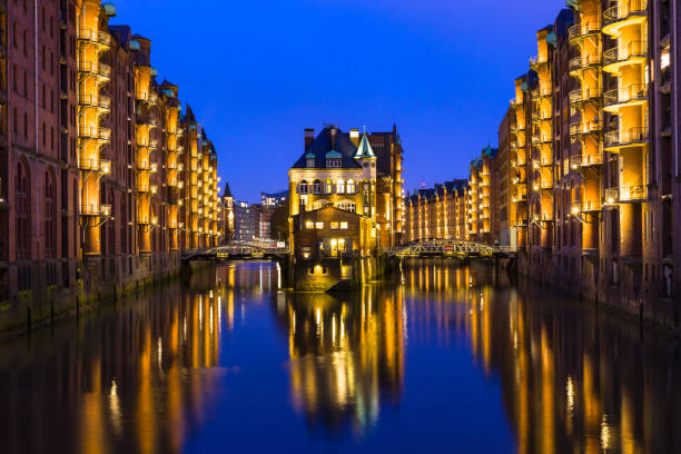 istock Hamburg-Speicherstadt at dusk 1133400862