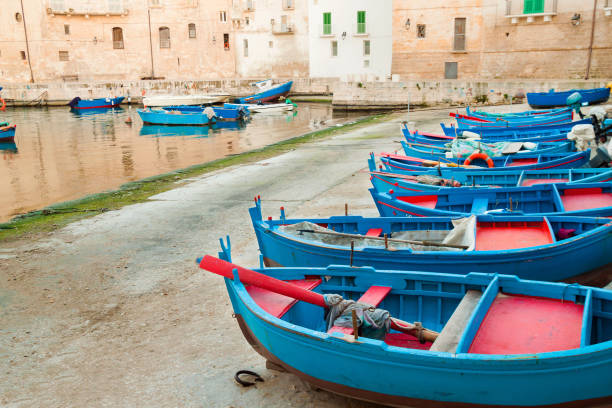 istock Fishing boats docked in Italy 1133400934