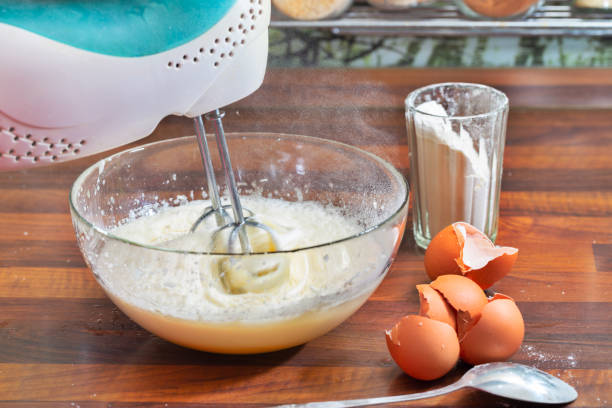 istock Scrambled eggs in a glass bowl and a shell nearby 1133402475