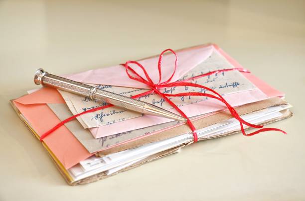 Love letters in a package love letter package, bundled with pen embassy photos stock pictures, royalty-free photos & images