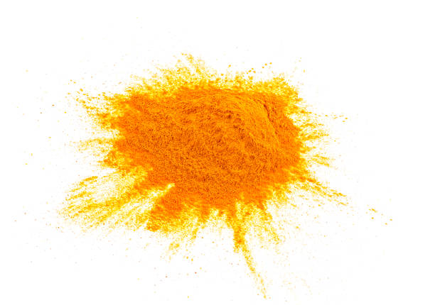 istock Turmeric powder pile isolated on white background, Curcuma. 1133408676