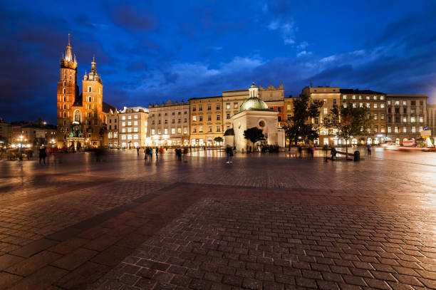 istock Krakow Main Market Square at Night 1133408735