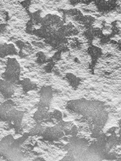 Abstract winter frosty texture background: Surface of the frozen ice, covered with frosty patterns Ice and snow texture, winter background: Surface of the frozen ice, covered with frosty snow patterns with space for text or image for winter design crud stock pictures, royalty-free photos & images