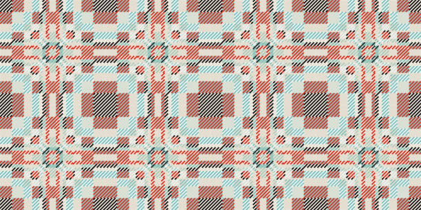 ilustrações de stock, clip art, desenhos animados e ícones de popular fashion print design for fabric or other products in 2019. scottish cell fabric. tartan seamless pattern. pattern in a cell - fleece coat