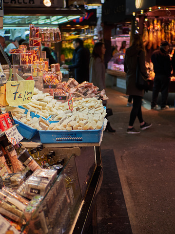 Busy Spanish food market