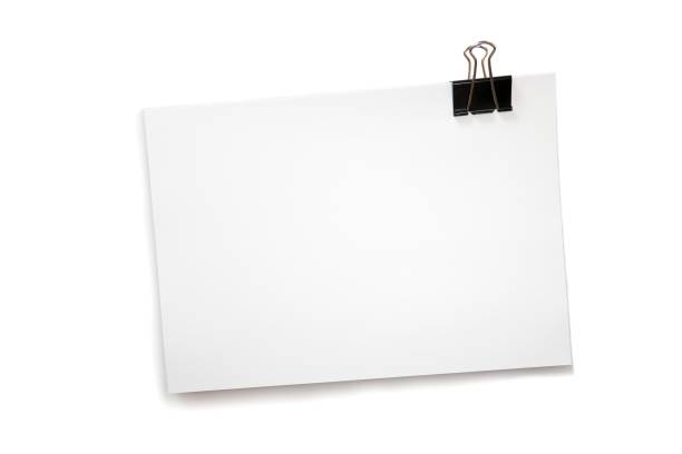 Paper with clamp Paper block A4 with clamp büro stock pictures, royalty-free photos & images