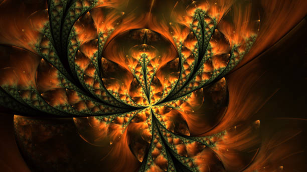 istock Beautiful fractal flower or butterfly with glowing elements. 1133415119