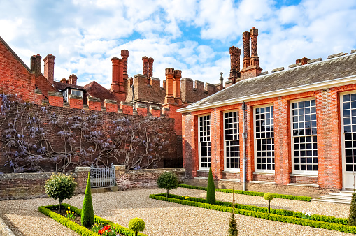 London, UK - April 2018: Hampton Court Palace in Richmond