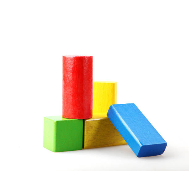 istock Children's wooden blocks for play 1133420438