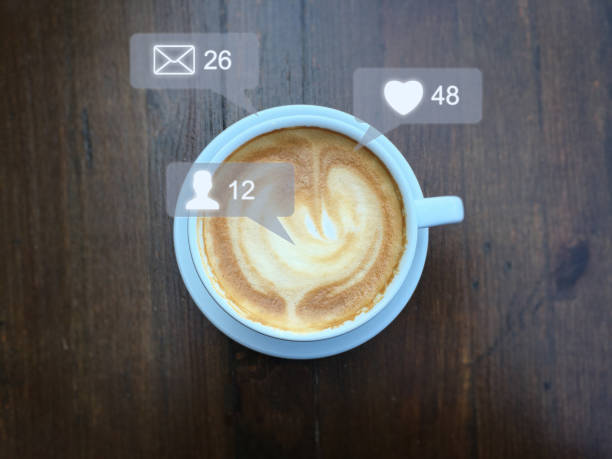 istock Social media marketing network communication coffee 1133421060