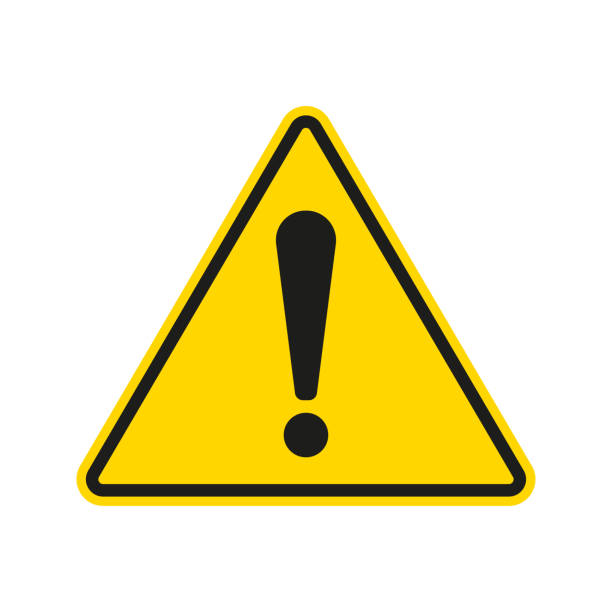 注意警告記号 (感嘆符付き)。警告、危険、危険、注意、およびエラー記号。黄色い道路標識。三角形の形状。ベクターイラスト。 - warning sign点のイラスト素材／クリップアート素材／マンガ素材／アイコン素材