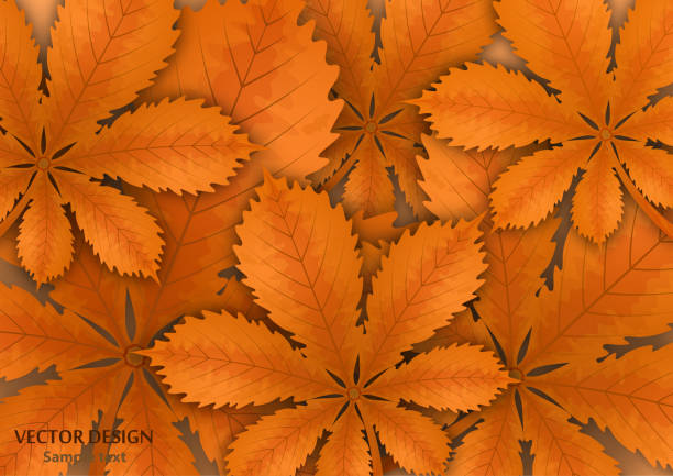 Bright stylish abstract background with chestnut leaves for your design. Design for covers, posters, flyers and banners. Vector illustration Bright stylish abstract background with chestnut leaves for your design. Design for covers, posters, flyers and banners. Vector illustration thanksgiving live wallpaper stock illustrations