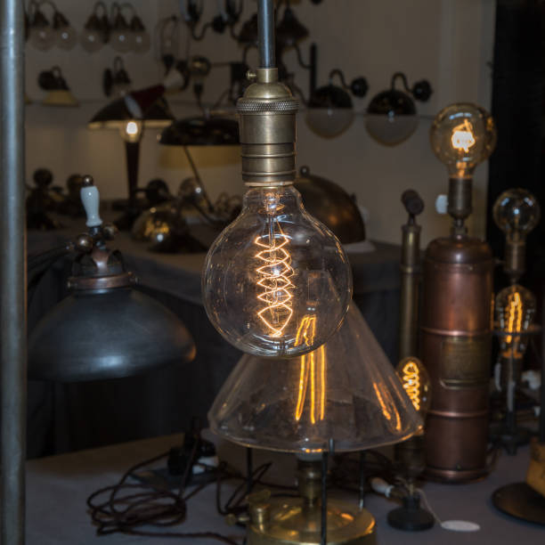 istock Vintage Electric Light Bulb with Incandescent Filament 1133424746