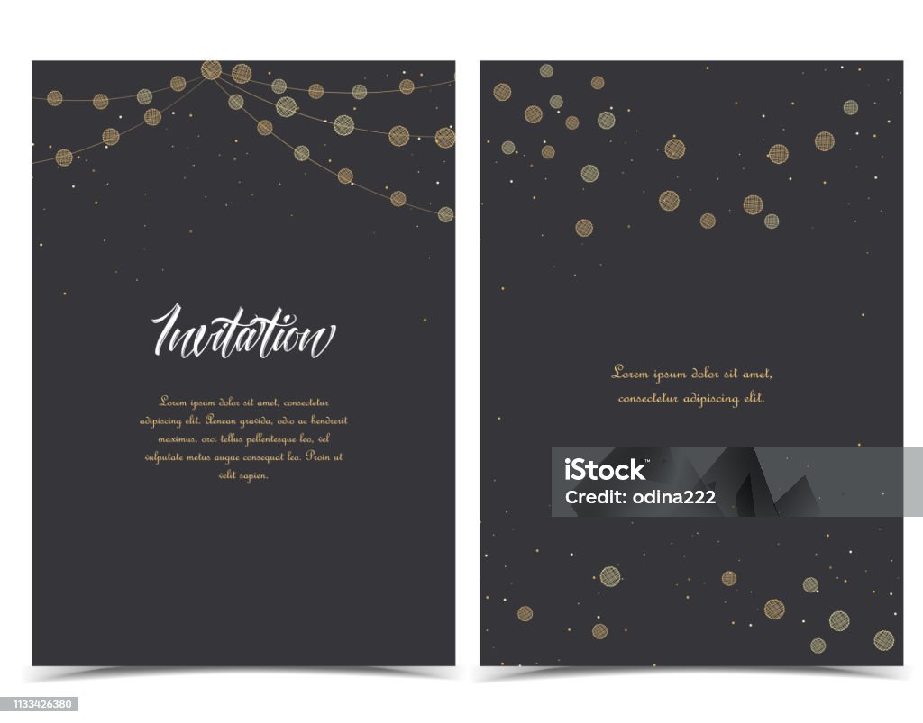 Abstract String Light Vector Vector String Lights Stock Illustration - Download Image Now - Abstract ...