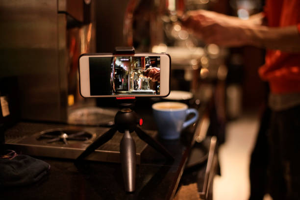 istock The man recording video with mobile phone for vlog 1133426434