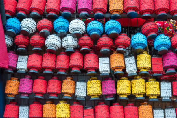 istock Many colorful chinese lanterns, China 1133428211