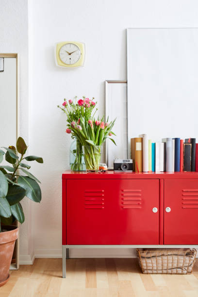 istock red locker and decoration happy interior vivid scenery spring atmosphere 1133431173