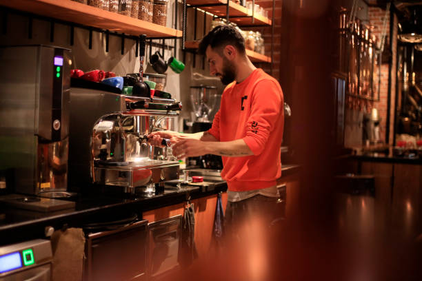 istock Barista Making Coffee For Customers At Cafe 1133431246