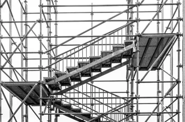 Stairs on a scaffolding