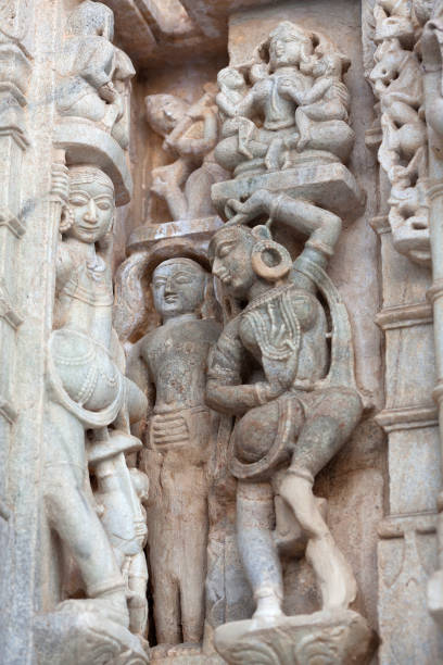 istock Ancient bas-relief at Ranakpur Jain temple in Rajasthan, India 1133438376