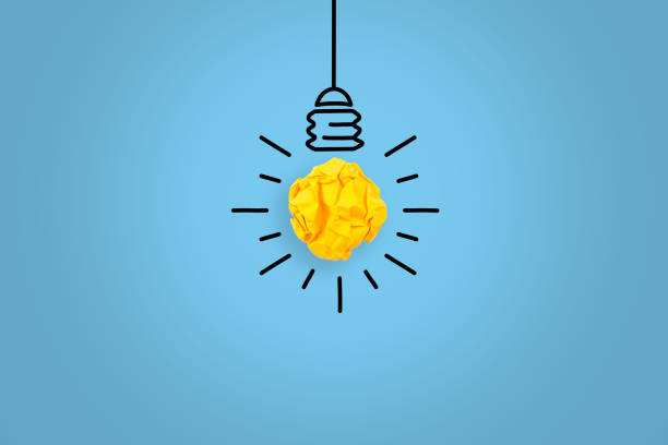 istock Creative Idea Concepts Light Bulb Crumpled Paper on White Background 1133438471